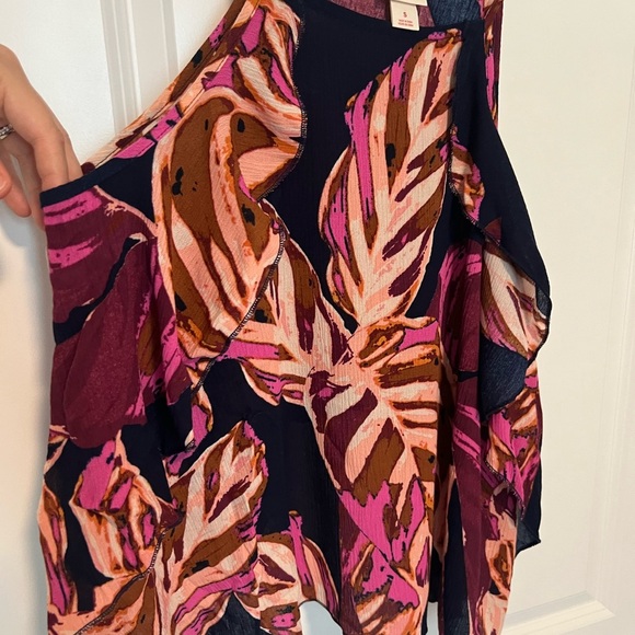 Mossimo Supply Co. Women's Pink and Brown Patterned Tank Top - Picture 2 of 5